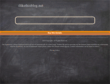 Tablet Screenshot of ilikethisblog.net